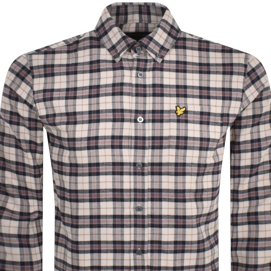 Lyle and Scott Check Long Sleeve Shirt Navy male Medium